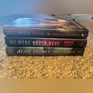 Book Lot! Daisy Darker, We Were Never Here and The Christie Affair. Hard Copy